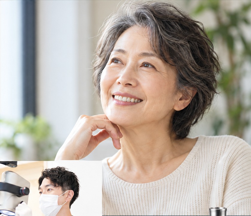 笑顔の女性